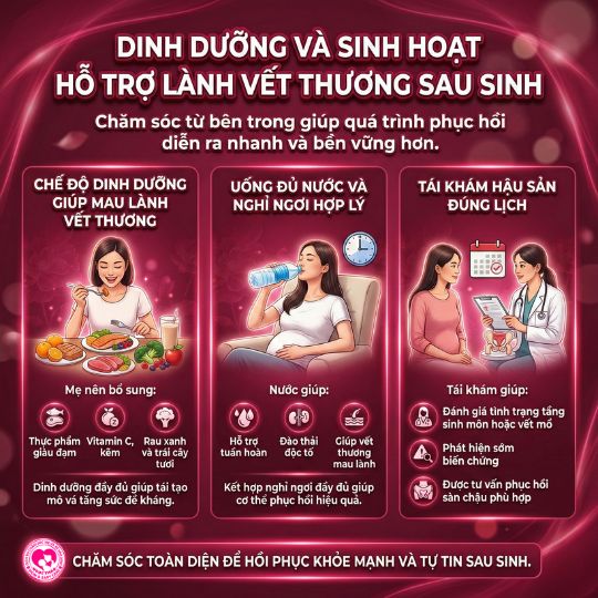 dinh dưỡng và sinh hoạt hỗ trợ lành vết thương